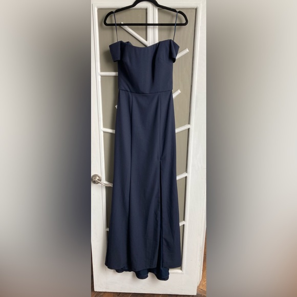 Amsale Eden Dress in French Blue - Picture 2 of 5